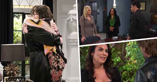 DAYS Week of October 2, 2023: Belle learned of Shawn's affair. Alex ousted Maggie from Titan. Alex ousted Maggie from Titan. Vivian and Gwen both left Salem.